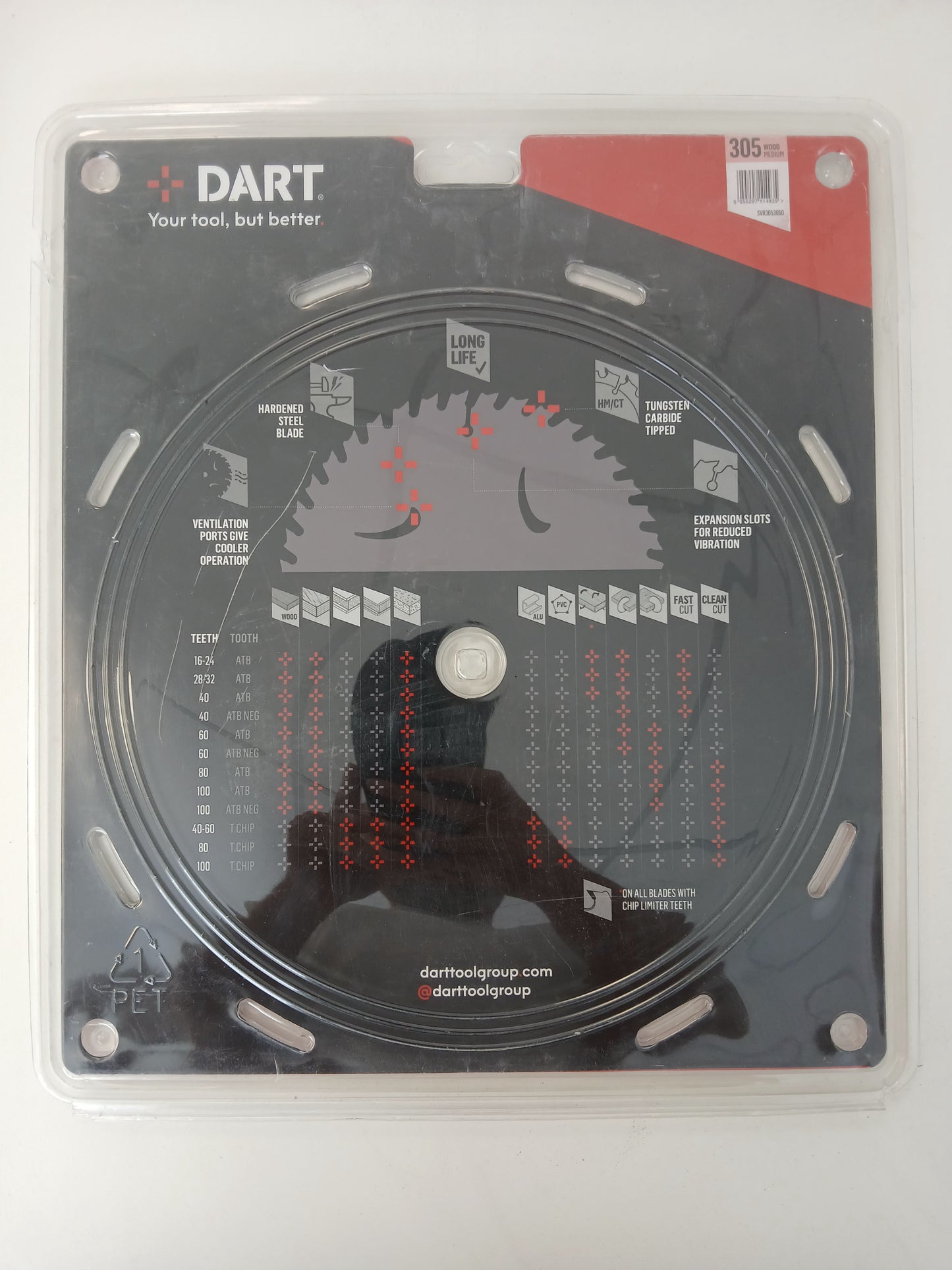DART Silver Wood Saw Blade 305mm x 60T