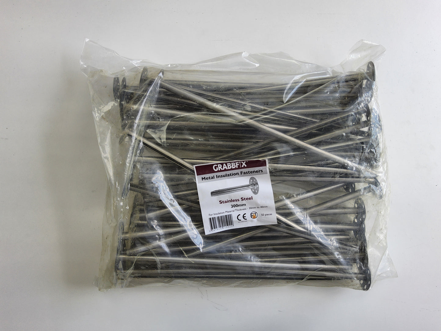 Grabbfix Metal Insulation Fasteners 300mm (Pack of 50)