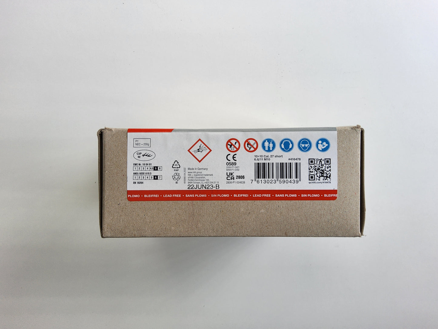 Hilti 6.8/11 M10 Clean-Tec Powder Cartridges for DX 6 M10 BULK Red (Pack of 1000)