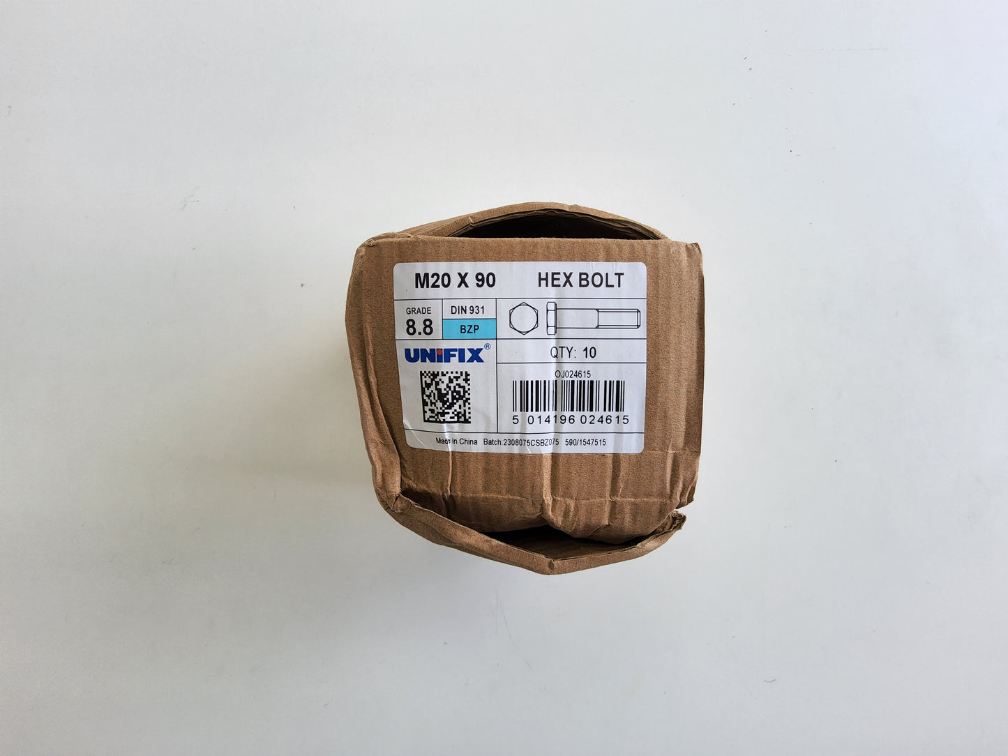 Unifix Hexagon Bolts M20 x 90mm (Pack of 10)
