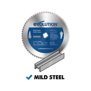 Evolution Mild Steel Cutting Chop Saw Blade 355mm x 66T