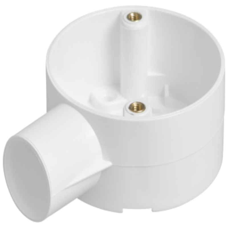 Acel Round Conduit PVC-U1 Way Circular Terminal White Box 25mm (Pack of 20)