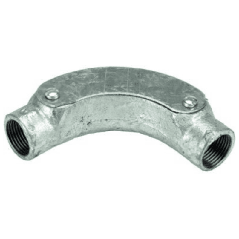 Acel Galvanised Conduit Fitting Inspection Bend 25mm (Pack of 5)
