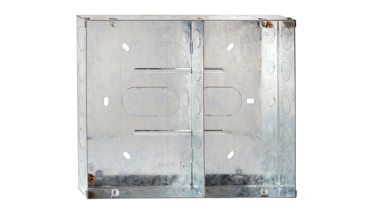 DETA Media Plate Flush Metal Back Box 40mm