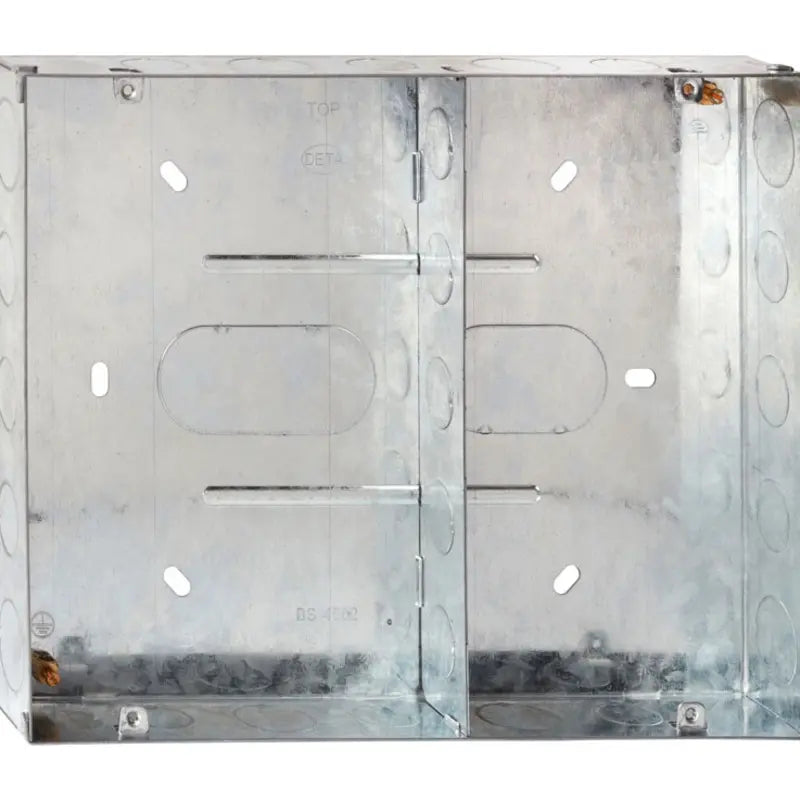 DETA Media Plate Flush Metal Back Box 40mm