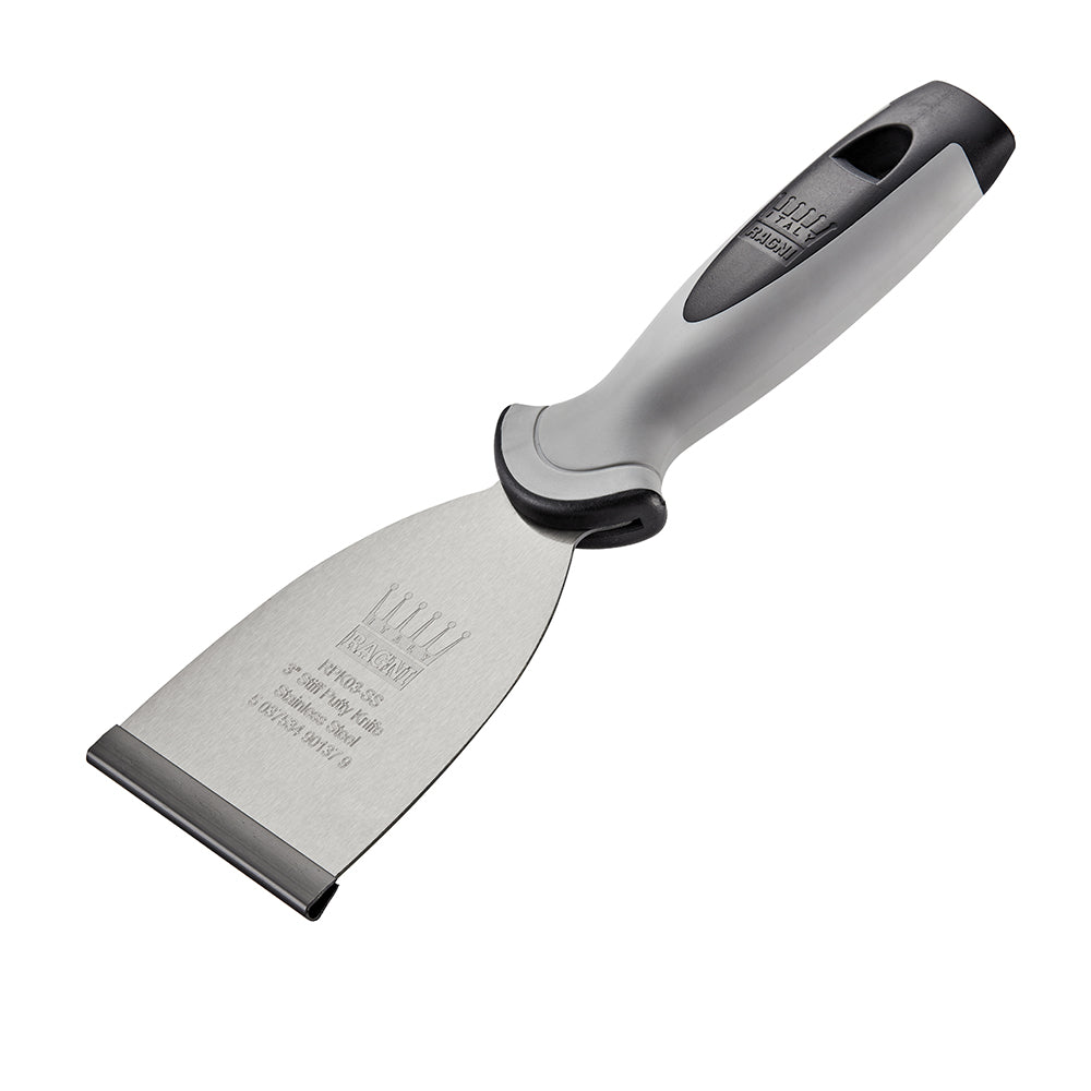 Ragni Stiff Putty Knife with Stainless Steel Blade 3”