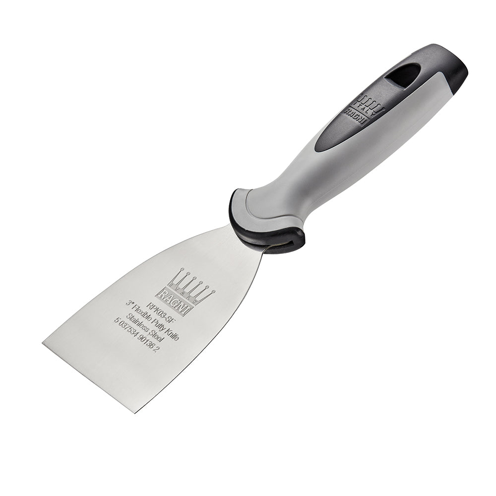 Ragni Flexible Putty Knife with Stainless Steel Blade 3”