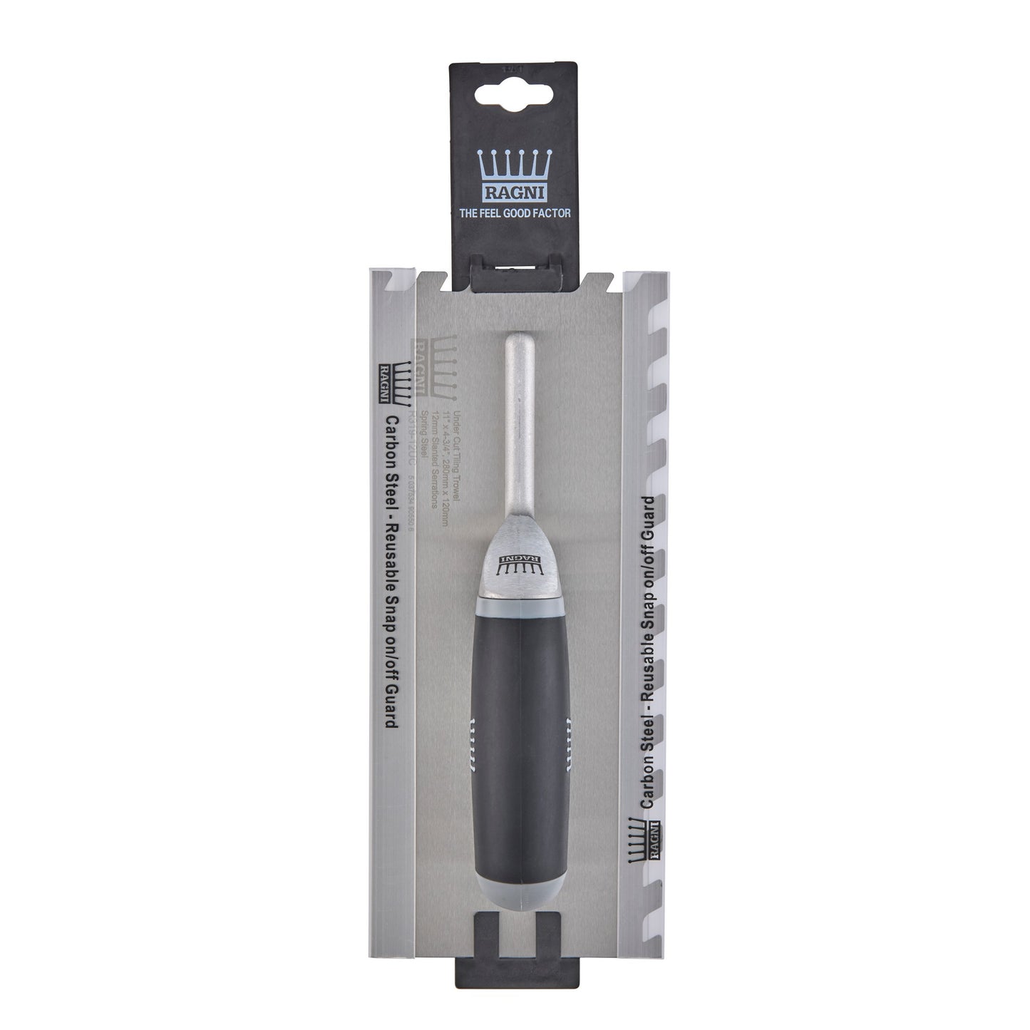 Ragni Undercut Tiling Trowel 11" with 12mm Slanted Notches