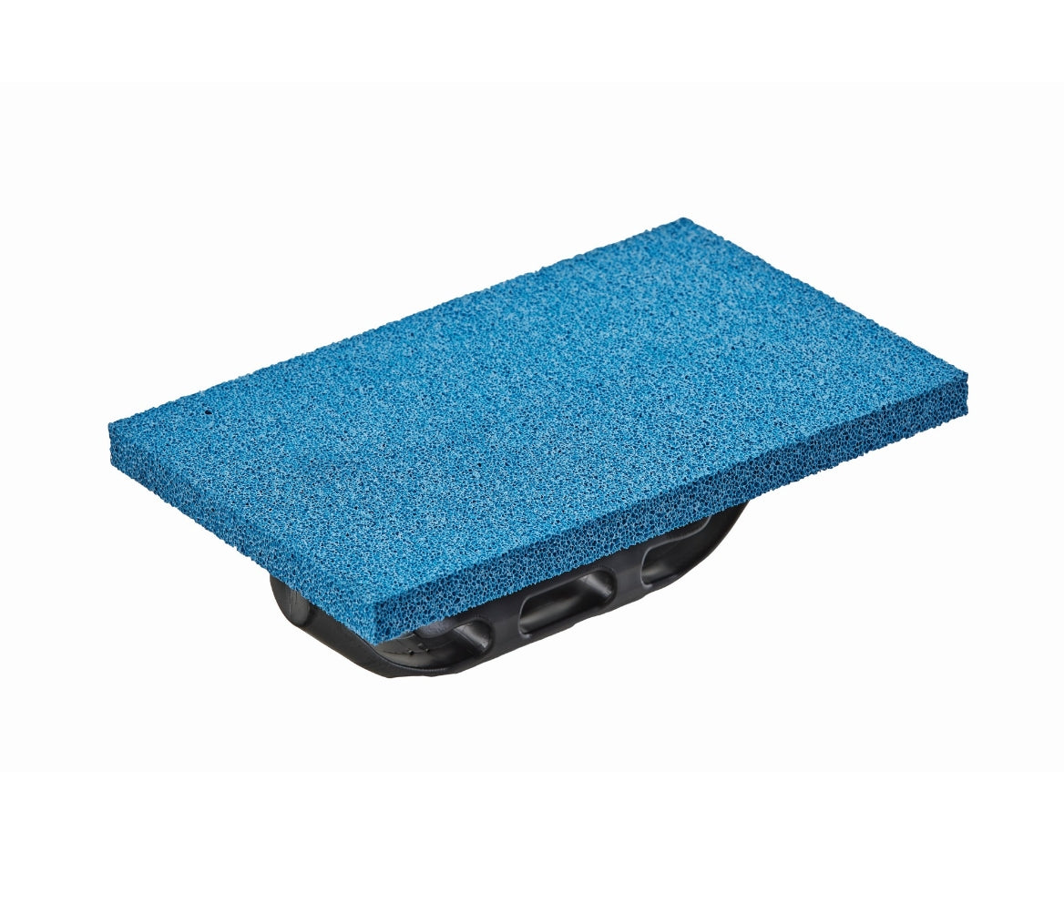 Ragni Hard Fine Blue Sponge Float with ABS Handle 220mm x 140mm x 15mm