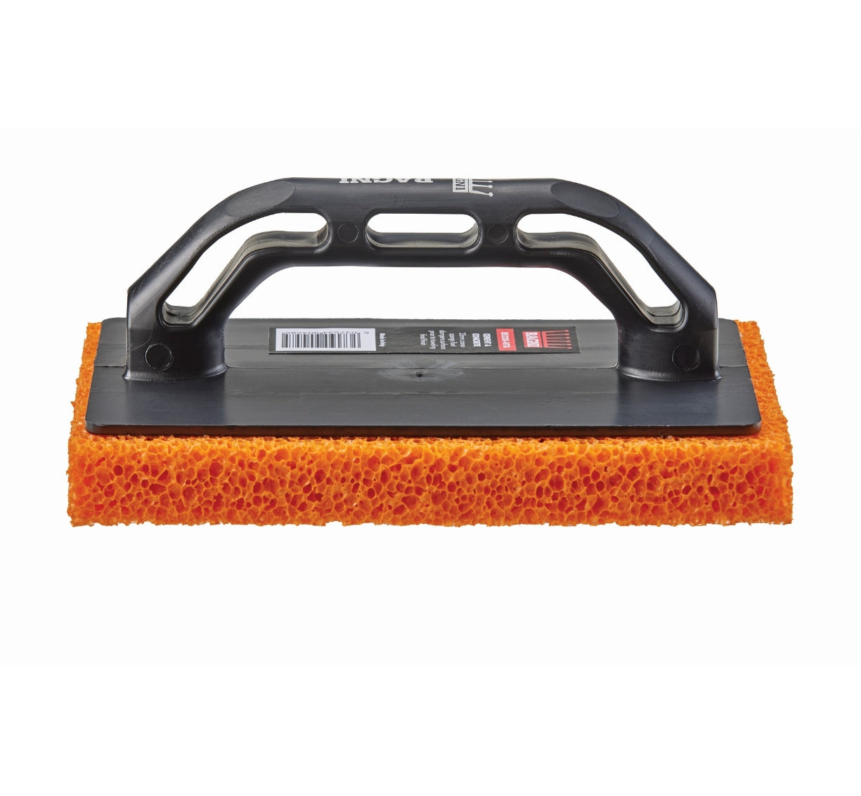 Ragni Coarse Medium Orange Sponge Float with ABS Handle 220mm x 140mm x 25mm