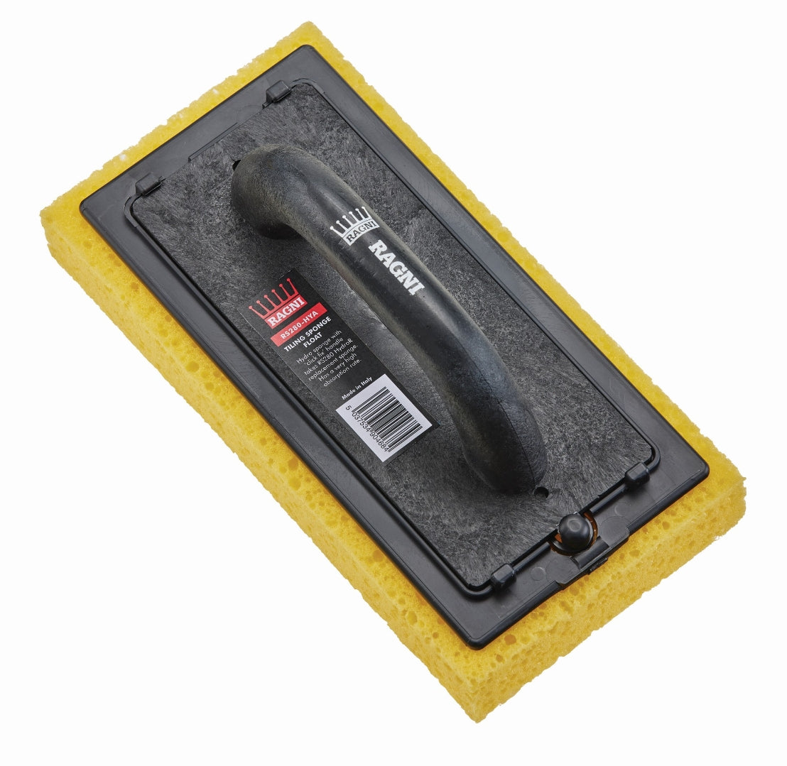 Ragni Hydrocell Cleaning Sponge Float with ABS Handle 280mm x 140mm x 40mm