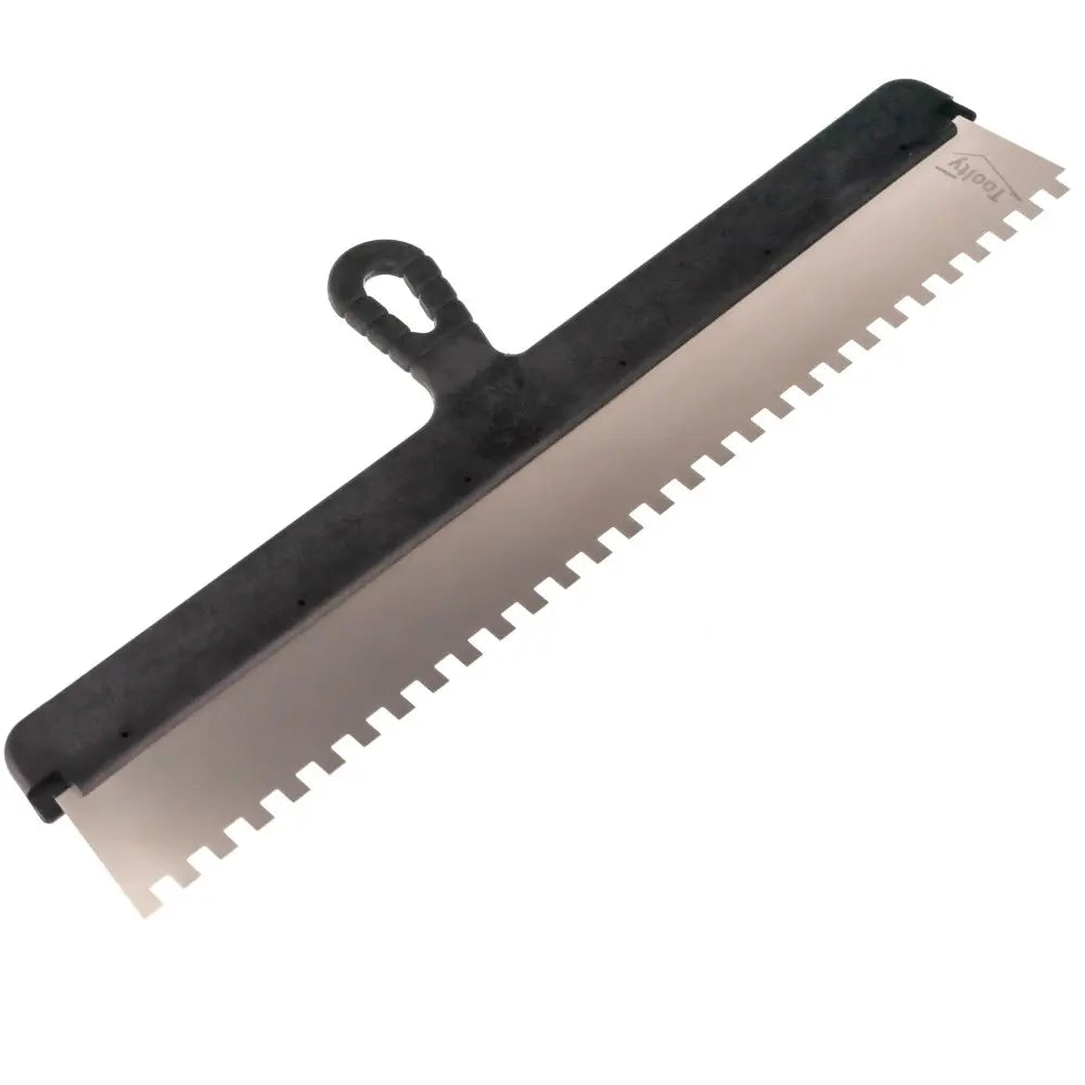 Toolty Stainless Steel Taping Knife Notched 600mm with 10mm Notches