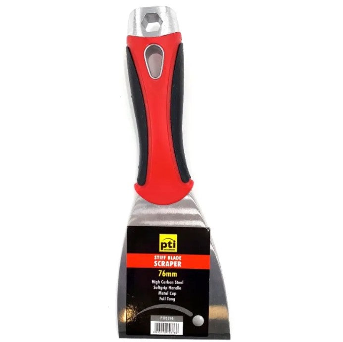 PTI Stiff Blade Scraper with Soft Grip Handle 76mm