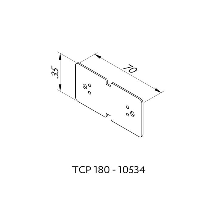 SAS TCP180 Straight Splice to Suit 34.5mm Keyway (Pack of 100)