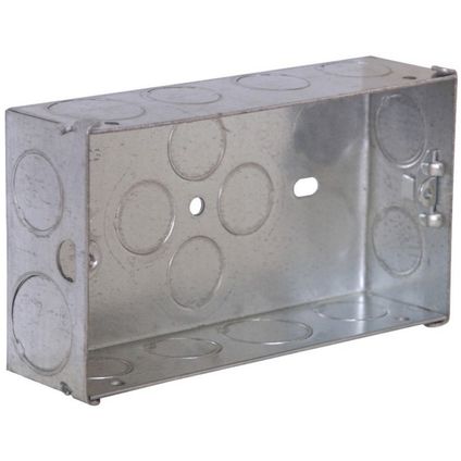 Your Essentials 2 Gang Flush Back Box 35mm