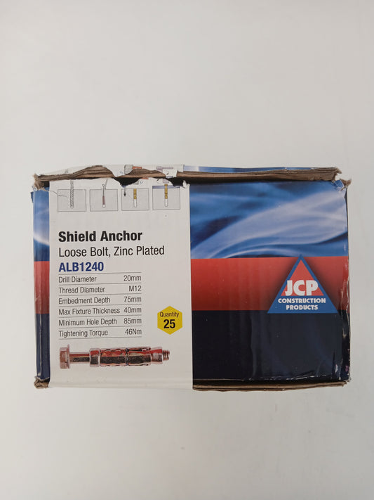 JCP Loose Bolt Shield Anchor 115mm (Pack of 25)