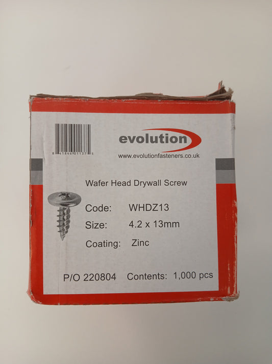 Evolution Wafer Head Drywall Screw 13mm (Pack of 1000)
