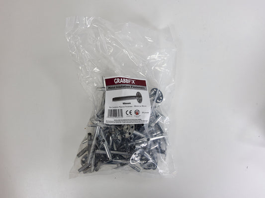 Grabbfix Metal Insulation Fasteners 90mm (Pack of 50)