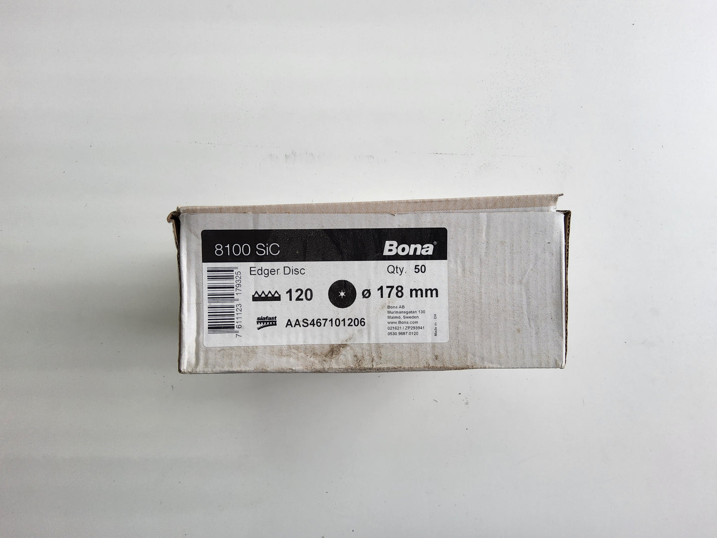 Bona 8100 Black Silicon Carbide Disc 120 Grit 178mm (Pack of 50)