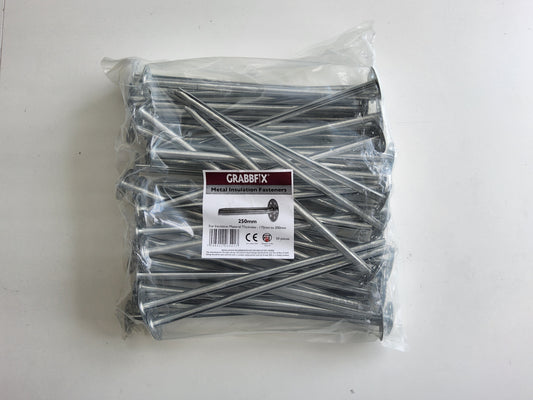 Grabbfix Metal Insulation Fasteners 250mm (Pack of 50)