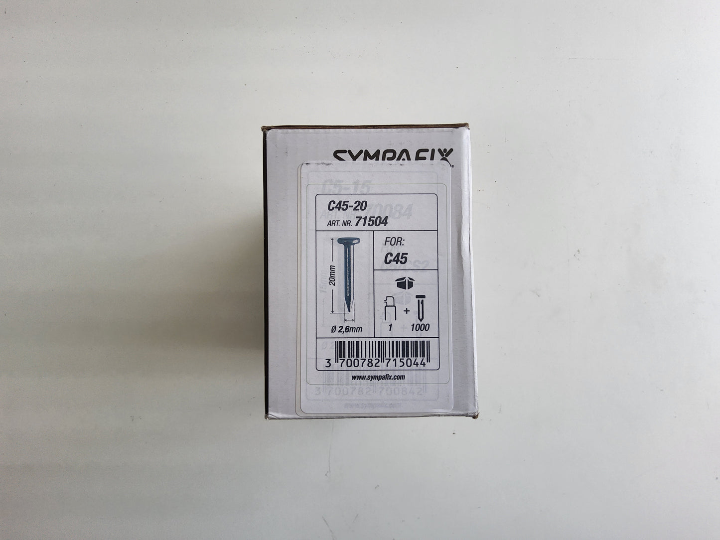 Sympafix Nails Concrete / Steel C45-20 (Pack of 1000)