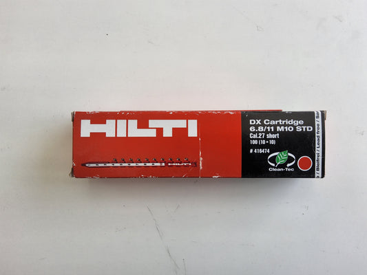 Hilti 6.8/11 M10 Clean-Tec Powder Cartridges for DX 6 M10 STD Red (Pack of 100)