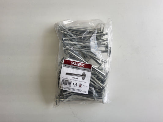 Grabbfix Metal Insulation Fasteners 140mm (Pack of 50)