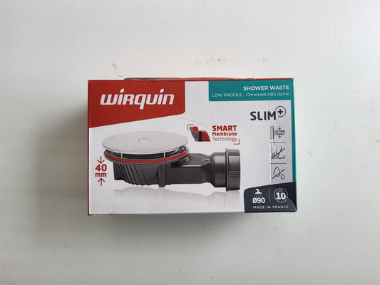 Wirquin Slim+ Shower Waste Low Profile Chromed ABS Dome