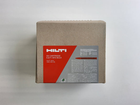 Hilti 6.8/11 M10 Clean-Tec Powder Cartridges for DX 6 M10 BULK Red (Pack of 1000)
