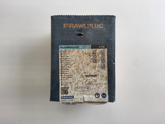 Rawlplug Zinc Plated Hex Concrete Screw Anchor 60mm (Pack of 100)