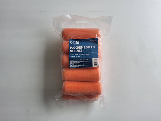 Seagull Flocked Roller Sleeves 4" (Pack of 10)