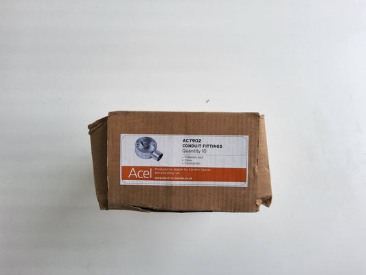 Acel Terminal Box Glavanised 25mm (Pack of 10)