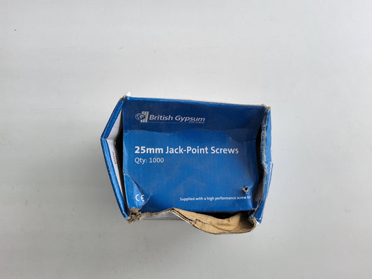British Gypsum Jack-Point Screws 25mm (Pack of 1000)