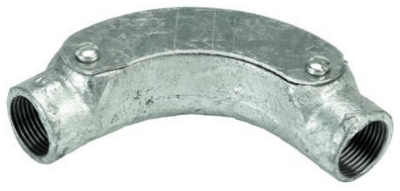 Acel Galvanised Conduit Fitting Inspection Bend 25mm (Pack of 5)