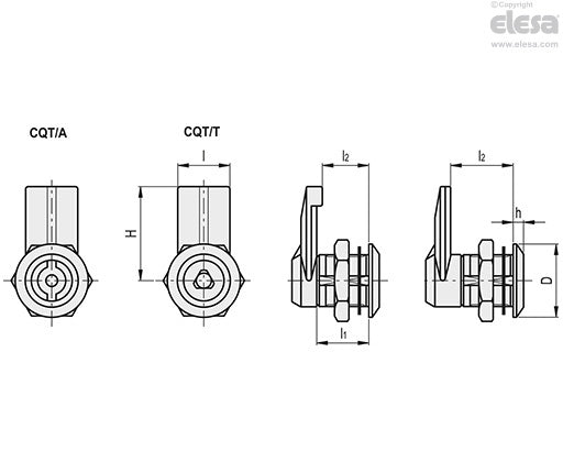 Elesa CQT/T-32-18 AE-V0 Lever Latch with Key