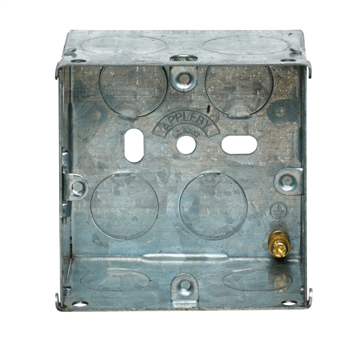 Appleby 1 Gang Flush Metal Knockout Box 47mm