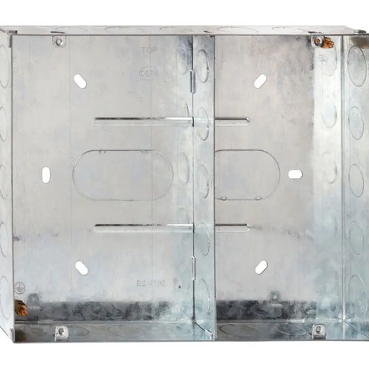 DETA Media Plate Flush Metal Back Box 40mm