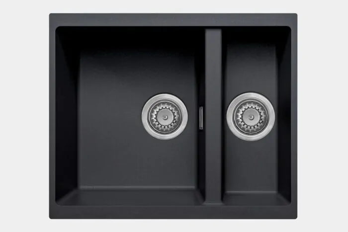 Carysil EN50REV 1.5 Bowl Granite Composite Kitchen Sink Black Reversible 400mm x 335mm x 200mm