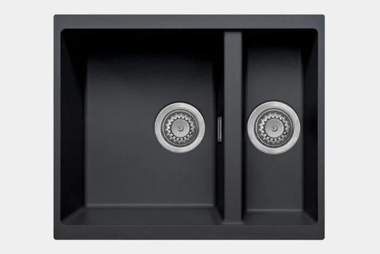 Carysil EN50REV 1.5 Bowl Granite Composite Kitchen Sink Black Reversible 400mm x 335mm x 200mm
