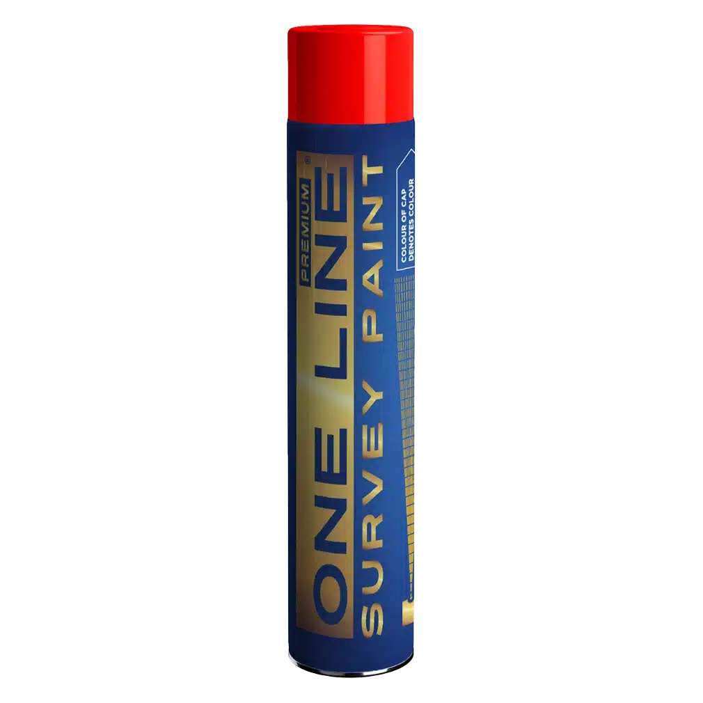 One Line Premium Temporary Survey Paint Red 750ml