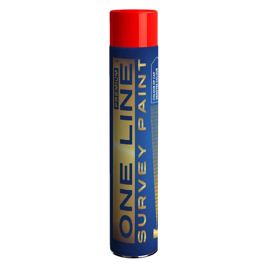One Line Premium Temporary Survey Paint Red 750ml