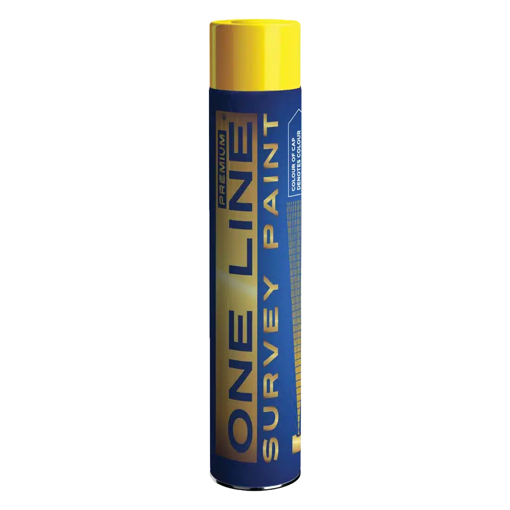 One Line Premium Temporary Survey Paint Yellow 750ml