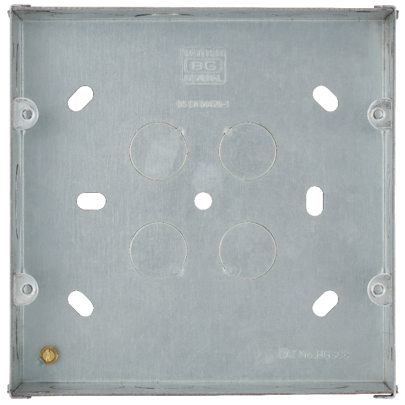 British General Steel Mounting Metal Flush Box for 6-8 Module Grid (Pack of 5)