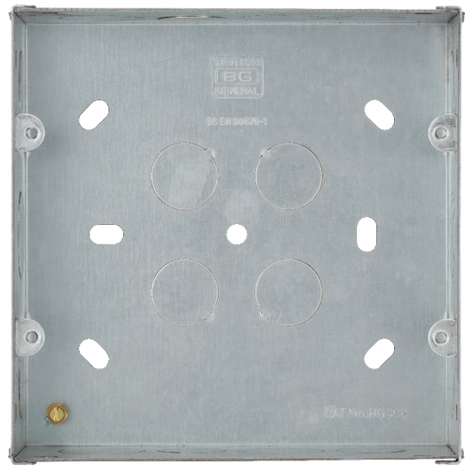 British General Steel Mounting Metal Flush Box for 6-8 Module Grid (Pack of 5)