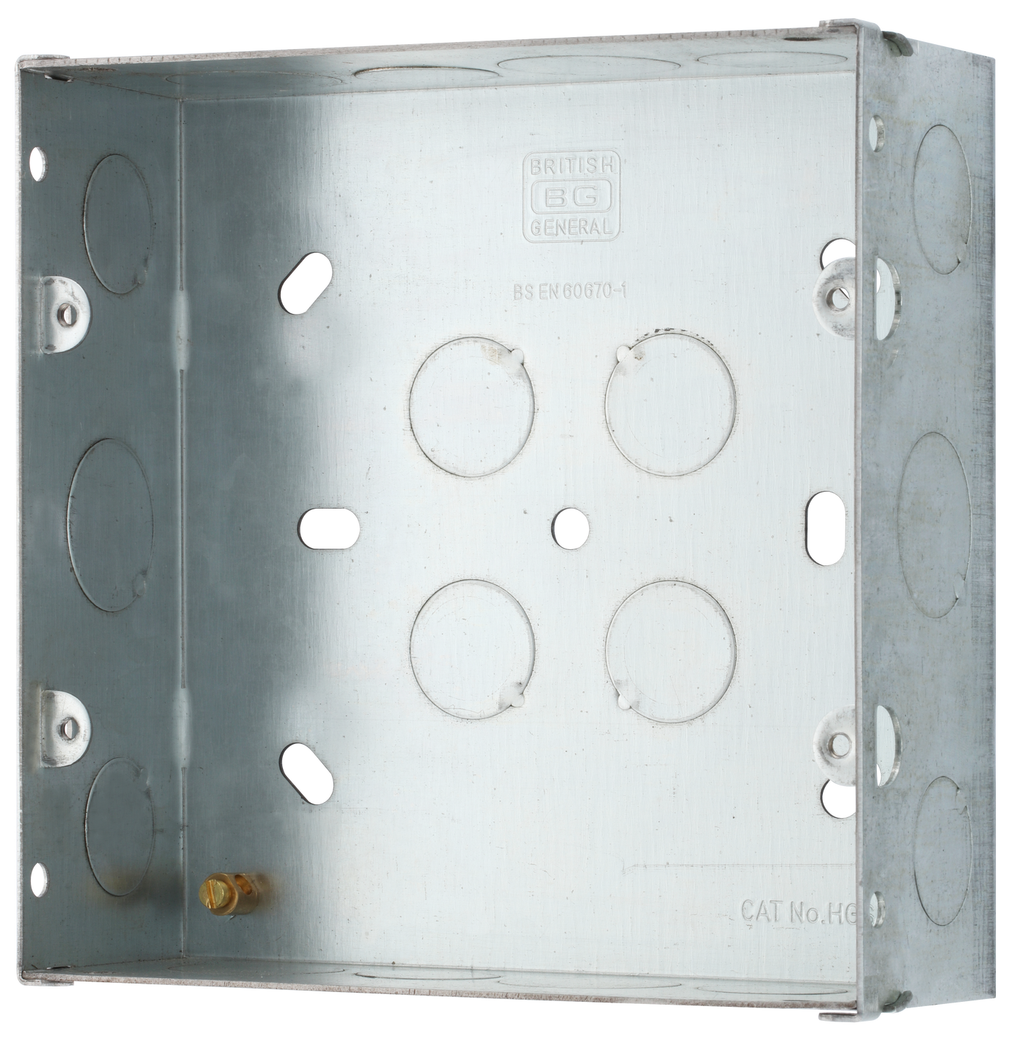 British General Steel Mounting Metal Flush Box for 6-8 Module Grid (Pack of 5)