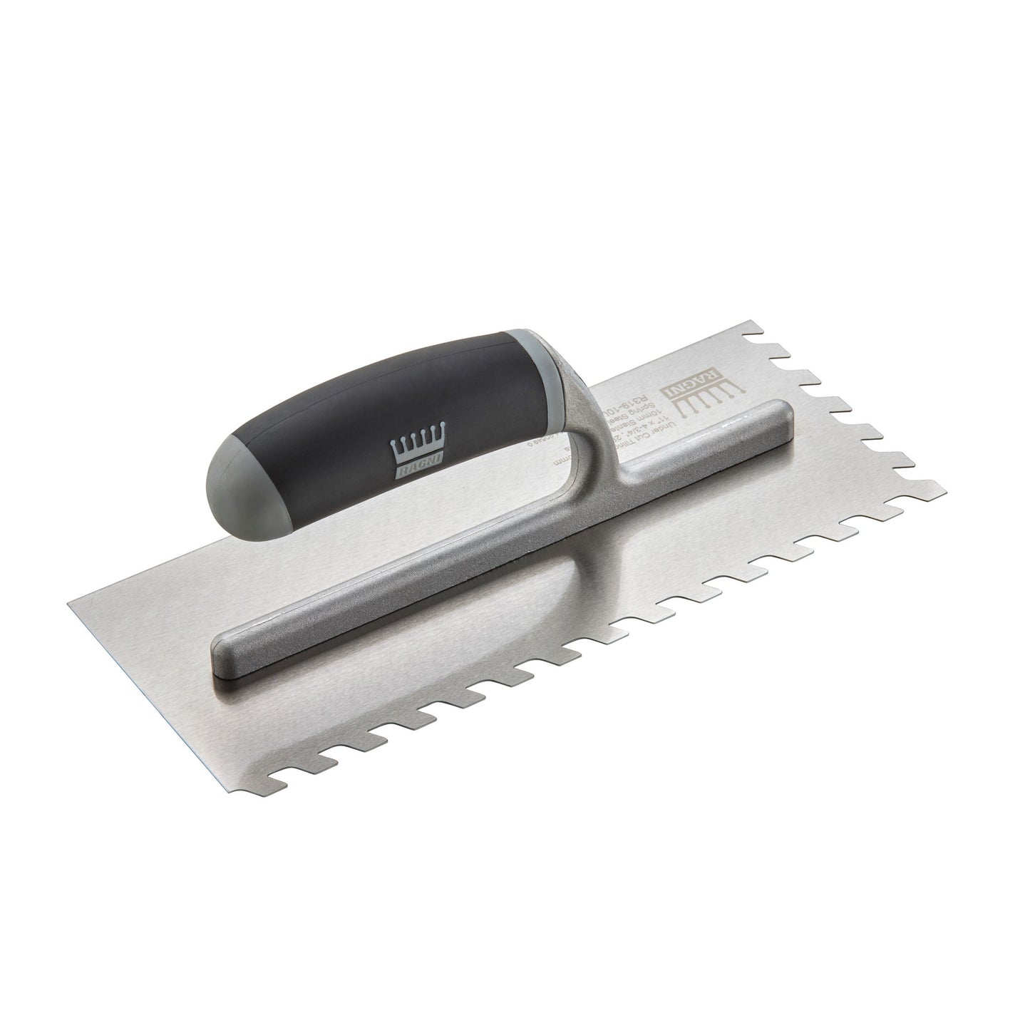 Ragni Undercut Tiling Trowel 11" with 10mm Slanted Notches