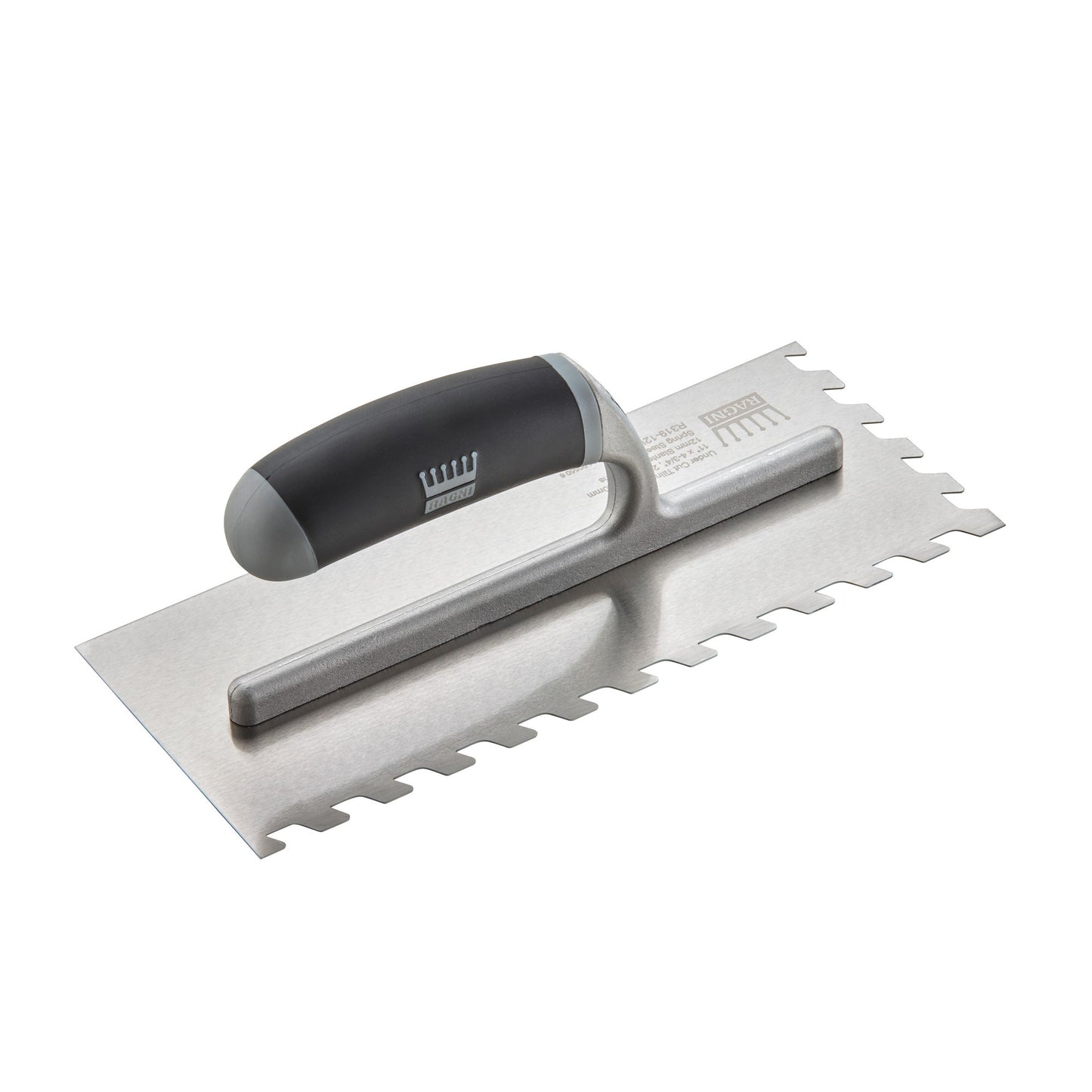 Ragni Undercut Tiling Trowel 11" with 12mm Slanted Notches