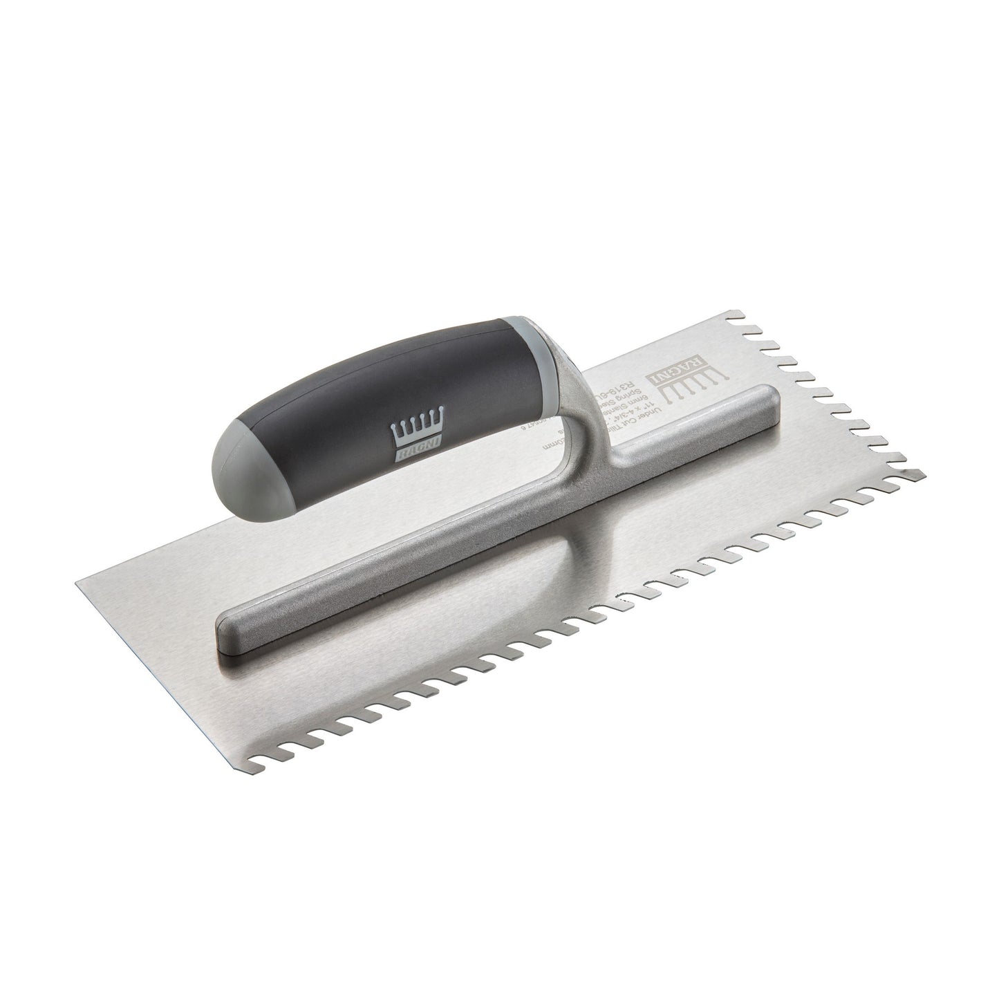 Ragni Undercut Tiling Trowel 11" with 6mm Slanted Notches
