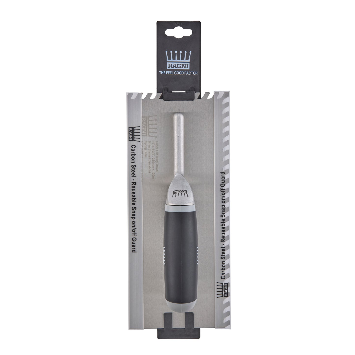 Ragni Undercut Tiling Trowel 11" with 6mm Slanted Notches