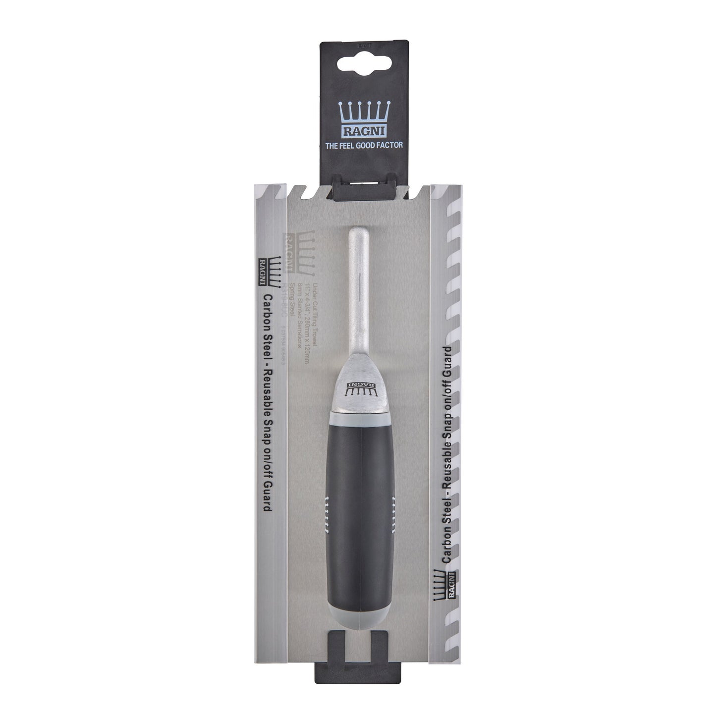 Ragni Undercut Tiling Trowel 11" with 8mm Slanted Notches